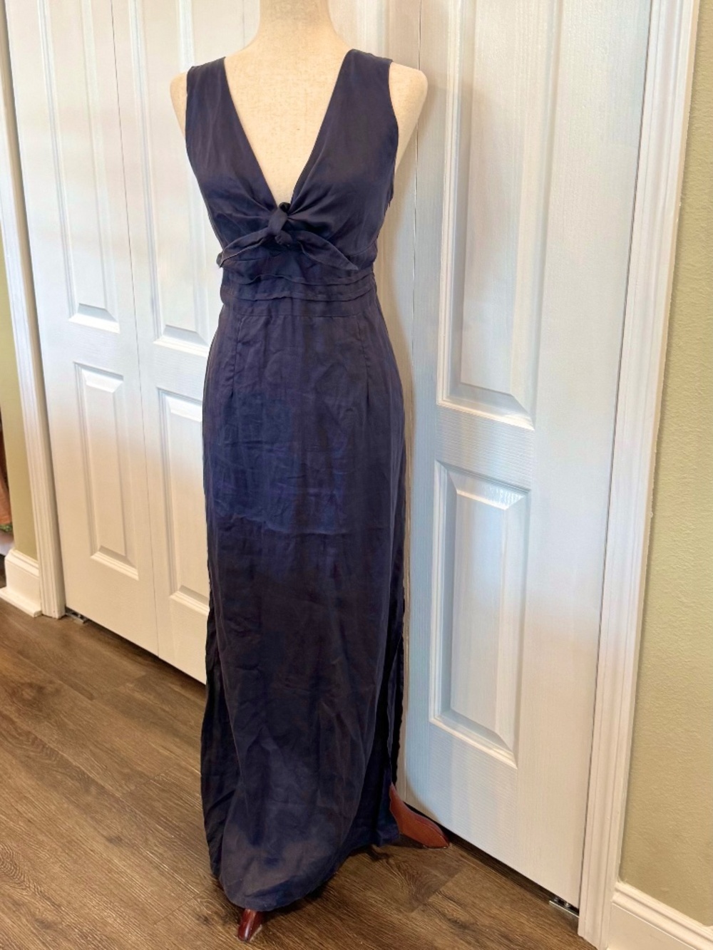NWOT Puro Lino Italy 100% Linen Resort Maxi Dress Size 2, US S/M.